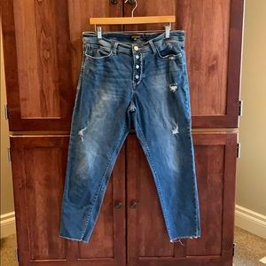 Dear John Distressed Button Up Skinny Jeans